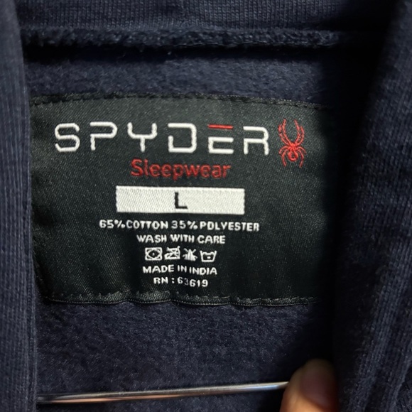 Spider Men's Navy Hoodie - Picture 6 of 6